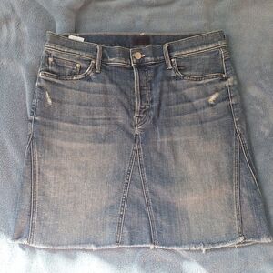 MOTHER Denim Mini Skirt - Blue